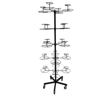 Щендер за 20 шапки – черен, височина 175 см