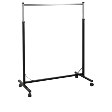 Единичен щендер с регулация, черен, 1250×500×H1350–1700 мм