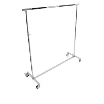 Единичен сгъваем щендер с регулация, хром, L1500–2100×500×H1370–2200 мм