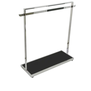 Щендер с черен МДФ и бастуни, L1200 × 450 × H1370 мм (бастуни L1400 мм)