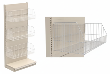 Крайстенен стелаж за хляб с телени кошове