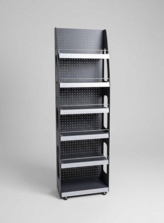 Мобилен метален стелаж – Н170 см (Крайстенен / Челен)