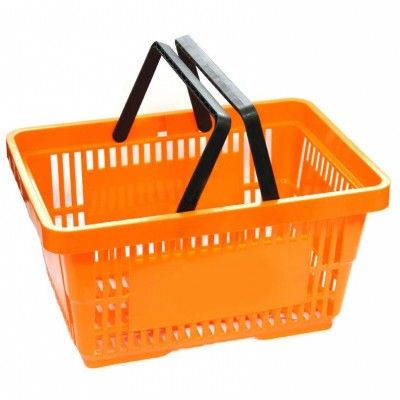 Кошница с две дръжки пластмаса 22 л оранжева