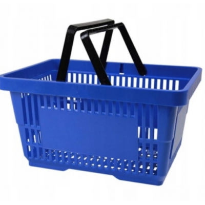 Кошница с две дръжки пластмаса 22 л синя