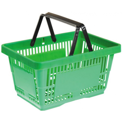Кошница с две дръжки пластмаса 22 л зелена