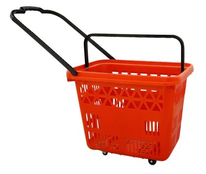 Кошница за пазаруване на колела 54 л червен