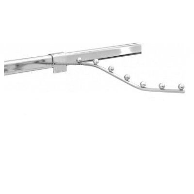 Спираловидна кука за предна тръба с 7 топчета, хром