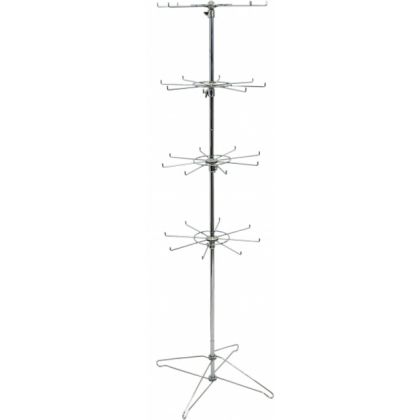 Щендер за аксесоари, 4 етажа, хром, Ø430×H1750 мм