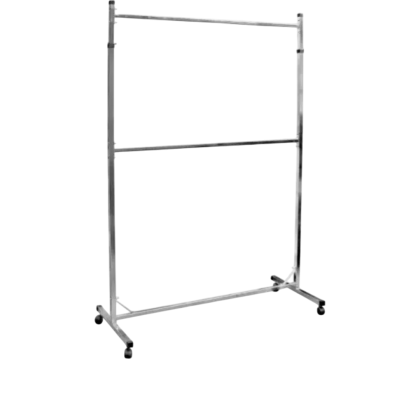 Двоен щендер с регулация, хром, 1250×500×H1850–2150 мм