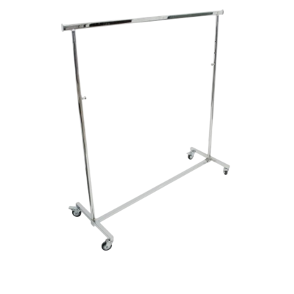 Единичен сгъваем щендер с регулация, хром, L1500–2100×500×H1370–2200 мм