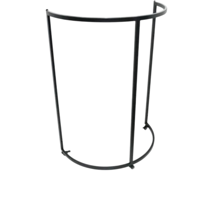 Щендер полукръг, черен мат, L1050 × 520 × H1460 мм