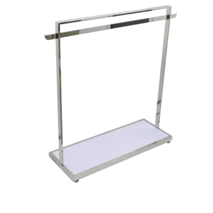 Щендер с бял МДФ и бастуни, L1200 × 450 × H1370 мм (бастуни L1400 мм)