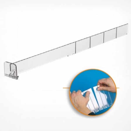 Разделител, H 3 см, L 280–380 мм, със стопер и отчупващи се сегменти