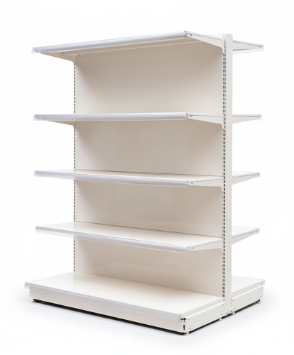 Островен стелаж с плътен гръб