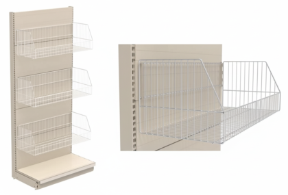 Крайстенен стелаж за хляб с телени кошове