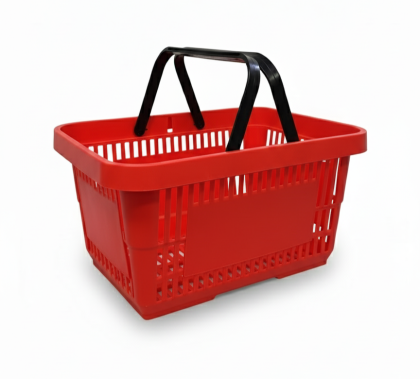 Пластмасова кошница 22 л червен мат