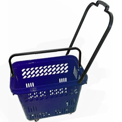 Кошница за пазаруване на колела 54 л синя