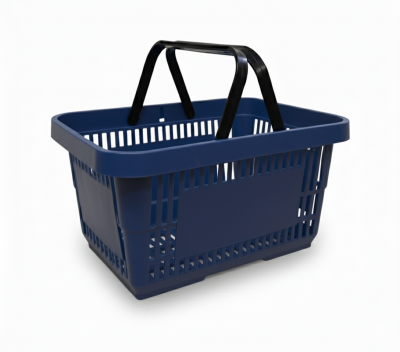 Пластмасова кошница 22 л тъмносин мат