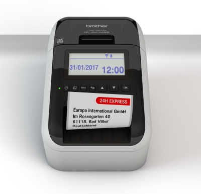 Настолен термодиректен етикетен принтер Brother QL-820NWBCYJ1