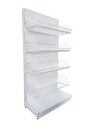 Крайстенен стелаж за хляб|метален|бял