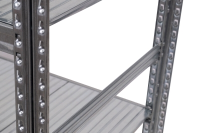 Метален складов стелаж поцинкован с 7 рафта H250хL120хD50 (200 кг на рафт)