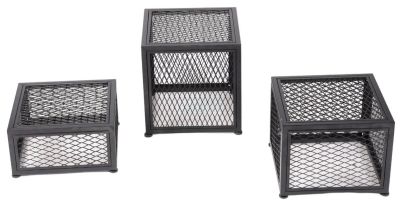 Професионален сет от 3 модулни куба за излагане на стока черен мат